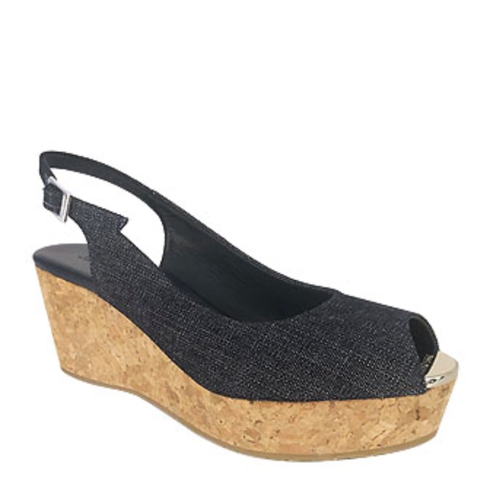 Jimmy Choo Praise Open Toe Slingback Wedge
